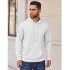 image:imageCOOFANDY Mens Hoodies Pullover Long Sleeve Casual Fashion Sweatshirts Drawstring Gym Hooded Shirt with Kanga PocketWhite