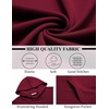 image:imageCOOFANDY Mens Hoodies Pullover Long Sleeve Casual Fashion Sweatshirts Drawstring Gym Hooded Shirt with Kanga PocketWine Red