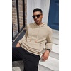 image:imageCOOFANDY Mens Hoodies Sweatshirts Long Sleeve Fashion Waffle Knit Pullover Hoodie with PocketKhaki