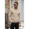 image:imageCOOFANDY Mens Hoodies Sweatshirts Long Sleeve Fashion Waffle Knit Pullover Hoodie with PocketKhaki