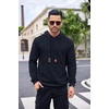image:imageCOOFANDY Mens Hoodies Sweatshirts Long Sleeve Fashion Waffle Knit Pullover Hoodie with PocketNavy Blue