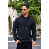 image:imageCOOFANDY Mens Hoodies Sweatshirts Long Sleeve Fashion Waffle Knit Pullover Hoodie with PocketNavy Blue