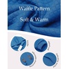 image:imageCOOFANDY Mens Hoodies Sweatshirts Long Sleeve Fashion Waffle Knit Pullover Hoodie with PocketOcean Blue