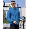 image:imageCOOFANDY Mens Hoodies Sweatshirts Long Sleeve Fashion Waffle Knit Pullover Hoodie with PocketOcean Blue