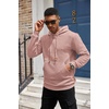 image:imageCOOFANDY Mens Hoodies Sweatshirts Long Sleeve Fashion Waffle Knit Pullover Hoodie with PocketPale Pink