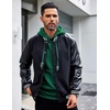 image:imageCOOFANDY Mens Hoodies Sweatshirts Long Sleeve Fashion Waffle Knit Pullover Hoodie with PocketPine Green