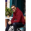 image:imageCOOFANDY Mens Hoodies Sweatshirts Long Sleeve Fashion Waffle Knit Pullover Hoodie with PocketRed