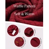 image:imageCOOFANDY Mens Hoodies Sweatshirts Long Sleeve Fashion Waffle Knit Pullover Hoodie with PocketRed