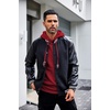image:imageCOOFANDY Mens Hoodies Sweatshirts Long Sleeve Fashion Waffle Knit Pullover Hoodie with PocketRed