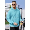 image:imageCOOFANDY Mens Hoodies Sweatshirts Long Sleeve Fashion Waffle Knit Pullover Hoodie with PocketSky Blue