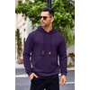 image:imageCOOFANDY Mens Hoodies Sweatshirts Long Sleeve Fashion Waffle Knit Pullover Hoodie with PocketViolet