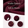 image:imageCOOFANDY Mens Hoodies Sweatshirts Long Sleeve Fashion Waffle Knit Pullover Hoodie with PocketWine Red