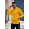 image:imageCOOFANDY Mens Hoodies Sweatshirts Long Sleeve Fashion Waffle Knit Pullover Hoodie with PocketYellow