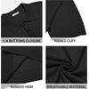 image:imageCOOFANDY Mens Knit Polo Shirts Casual Short Sleeve Button Down Polo Shirt Classic Golf ShirtsAll Black