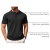 image:imageCOOFANDY Mens Knit Polo Shirts Casual Short Sleeve Button Down Polo Shirt Classic Golf ShirtsAll Black