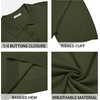 image:imageCOOFANDY Mens Knit Polo Shirts Casual Short Sleeve Button Down Polo Shirt Classic Golf ShirtsArmy Green