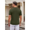 image:imageCOOFANDY Mens Knit Polo Shirts Casual Short Sleeve Button Down Polo Shirt Classic Golf ShirtsArmy Green