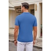 image:imageCOOFANDY Mens Knit Polo Shirts Casual Short Sleeve Button Down Polo Shirt Classic Golf ShirtsBlue