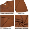 image:imageCOOFANDY Mens Knit Polo Shirts Casual Short Sleeve Button Down Polo Shirt Classic Golf ShirtsCaramel
