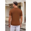 image:imageCOOFANDY Mens Knit Polo Shirts Casual Short Sleeve Button Down Polo Shirt Classic Golf ShirtsCaramel