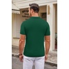 image:imageCOOFANDY Mens Knit Polo Shirts Casual Short Sleeve Button Down Polo Shirt Classic Golf ShirtsDark Green