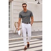 image:imageCOOFANDY Mens Knit Polo Shirts Casual Short Sleeve Button Down Polo Shirt Classic Golf ShirtsDark Grey