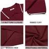 image:imageCOOFANDY Mens Knit Polo Shirts Casual Short Sleeve Button Down Polo Shirt Classic Golf ShirtsEwine Red White Striped