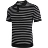 image:imageCOOFANDY Mens Knit Polo Shirts Casual Short Sleeve Button Down Polo Shirt Classic Golf ShirtsFblackWhite Striped