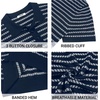 image:imageCOOFANDY Mens Knit Polo Shirts Casual Short Sleeve Button Down Polo Shirt Classic Golf ShirtsFnavy BlueWhite Striped
