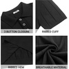 image:imageCOOFANDY Mens Knit Polo Shirts Casual Short Sleeve Button Down Polo Shirt Classic Golf ShirtsGblack Ribbing