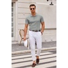image:imageCOOFANDY Mens Knit Polo Shirts Casual Short Sleeve Button Down Polo Shirt Classic Golf ShirtsGrey