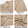 image:imageCOOFANDY Mens Knit Polo Shirts Casual Short Sleeve Button Down Polo Shirt Classic Golf ShirtsKhaki