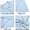 image:imageCOOFANDY Mens Knit Polo Shirts Casual Short Sleeve Button Down Polo Shirt Classic Golf ShirtsLight Blue