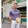 image:imageCOOFANDY Mens Knit Polo Shirts Casual Short Sleeve Button Down Polo Shirt Classic Golf ShirtsLight Purple