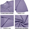 image:imageCOOFANDY Mens Knit Polo Shirts Casual Short Sleeve Button Down Polo Shirt Classic Golf ShirtsLight Purple