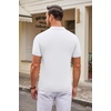 image:imageCOOFANDY Mens Knit Polo Shirts Casual Short Sleeve Button Down Polo Shirt Classic Golf ShirtsWhite