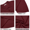 image:imageCOOFANDY Mens Knit Polo Shirts Casual Short Sleeve Button Down Polo Shirt Classic Golf ShirtsWine Red
