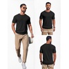 image:imageCOOFANDY Mens Knit TShirts Casual Short Sleeve Crewneck Shirt Textured Pullover TeesBlack