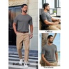 image:imageCOOFANDY Mens Knit TShirts Casual Short Sleeve Crewneck Shirt Textured Pullover TeesDark Grey