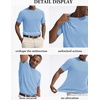 image:imageCOOFANDY Mens Knit TShirts Casual Short Sleeve Crewneck Shirt Textured Pullover TeesLight Blue