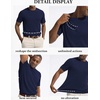 image:imageCOOFANDY Mens Knit TShirts Casual Short Sleeve Crewneck Shirt Textured Pullover TeesNavy Blue