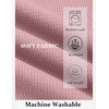 image:imageCOOFANDY Mens Knit TShirts Casual Short Sleeve Crewneck Shirt Textured Pullover TeesPink