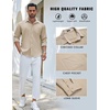 image:imageCOOFANDY Mens Linen Shirts Long Sleeve Casual Button Down Shirts for Men Summer Beach Wedding Shirt Khaki XLarge