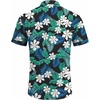 image:imageCOOFANDY Mens Linen Shirts Short Sleeve Casual Shirts Button Down Shirt for Men Beach Summer Wedding ShirtBlack Floral
