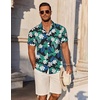 image:imageCOOFANDY Mens Linen Shirts Short Sleeve Casual Shirts Button Down Shirt for Men Beach Summer Wedding ShirtBlack Floral