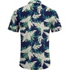 image:imageCOOFANDY Mens Linen Shirts Short Sleeve Casual Shirts Button Down Shirt for Men Beach Summer Wedding ShirtBluewhite Floral