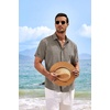 image:imageCOOFANDY Mens Linen Shirts Short Sleeve Casual Shirts Button Down Shirt for Men Beach Summer Wedding ShirtBrown