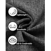 image:imageCOOFANDY Mens Linen Shirts Short Sleeve Casual Shirts Button Down Shirt for Men Beach Summer Wedding ShirtDark Grey