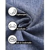 image:imageCOOFANDY Mens Linen Shirts Short Sleeve Casual Shirts Button Down Shirt for Men Beach Summer Wedding ShirtDenim Blue