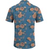 image:imageCOOFANDY Mens Linen Shirts Short Sleeve Casual Shirts Button Down Shirt for Men Beach Summer Wedding ShirtFloral Paintinggrey Blue